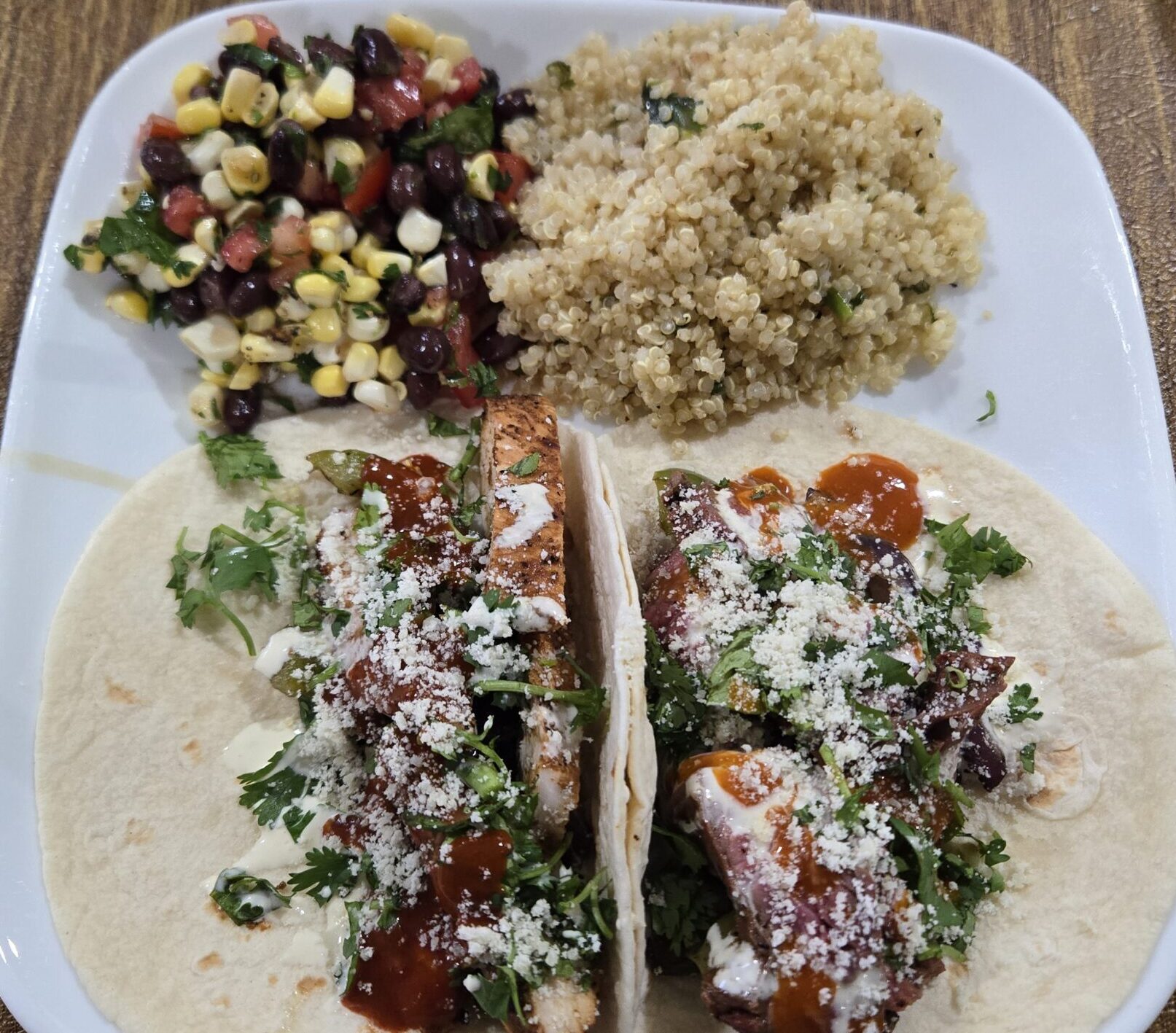 Grilled Skirt Steak & Chicken Tacos Dinner Recipe