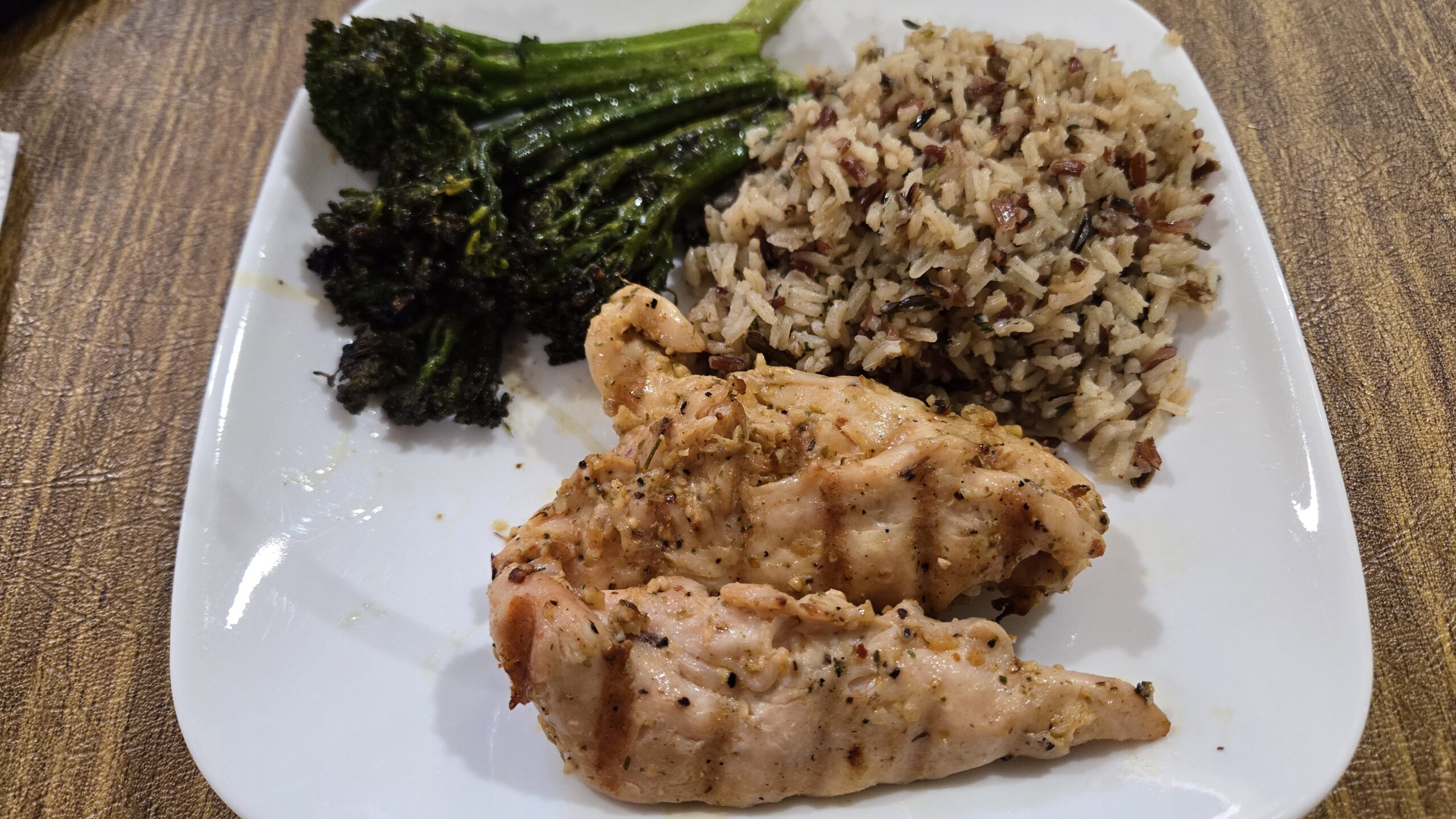 Grilled Chicken Tenders with Charred Broccolini & Rice Pilaf – Healthy & Flavor-Packed Dinner