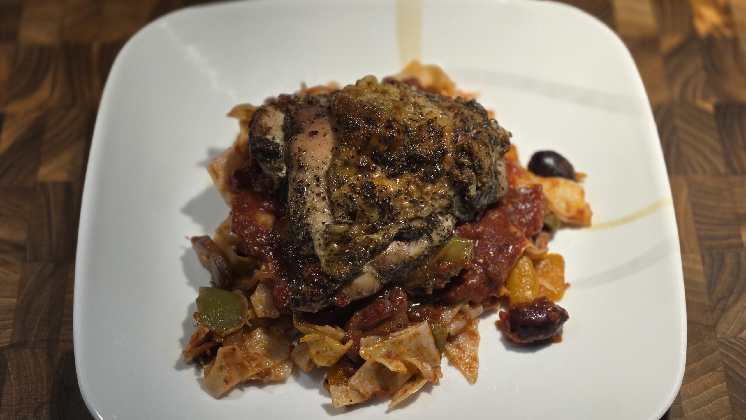 Roasted Chicken Cacciatore | Rustic Italian with Zinfandel