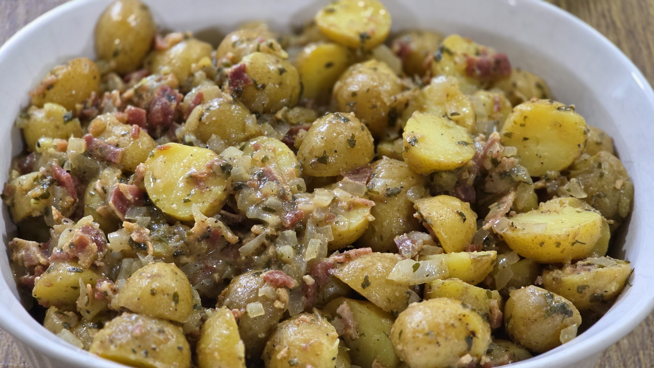 German Potato Salad (Warm Bacon & Vinegar) | No Mayo Classic