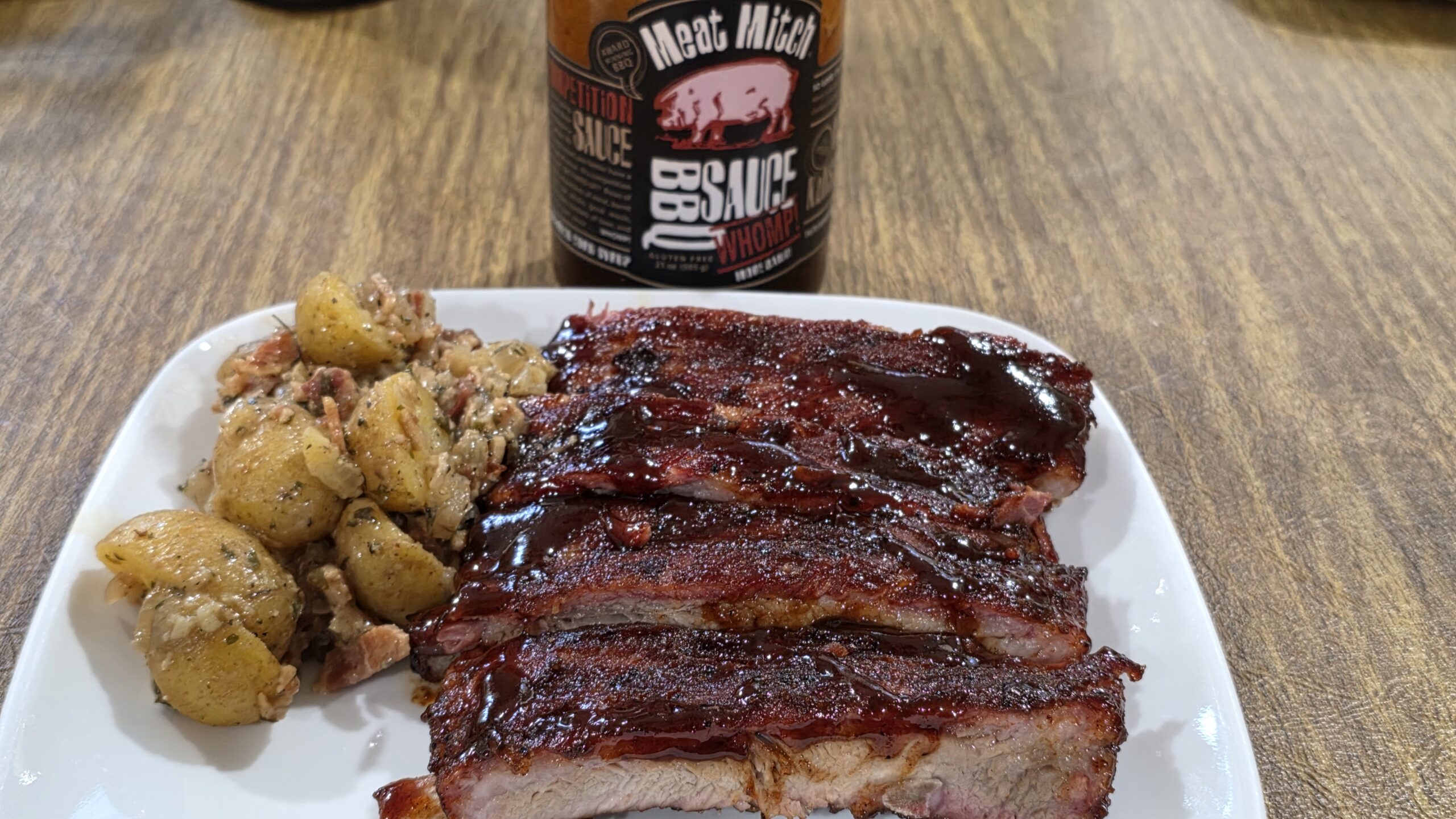 Smoked Pork Ribs with Texas Sugar Rub & Meat Mitch Womp Sauce